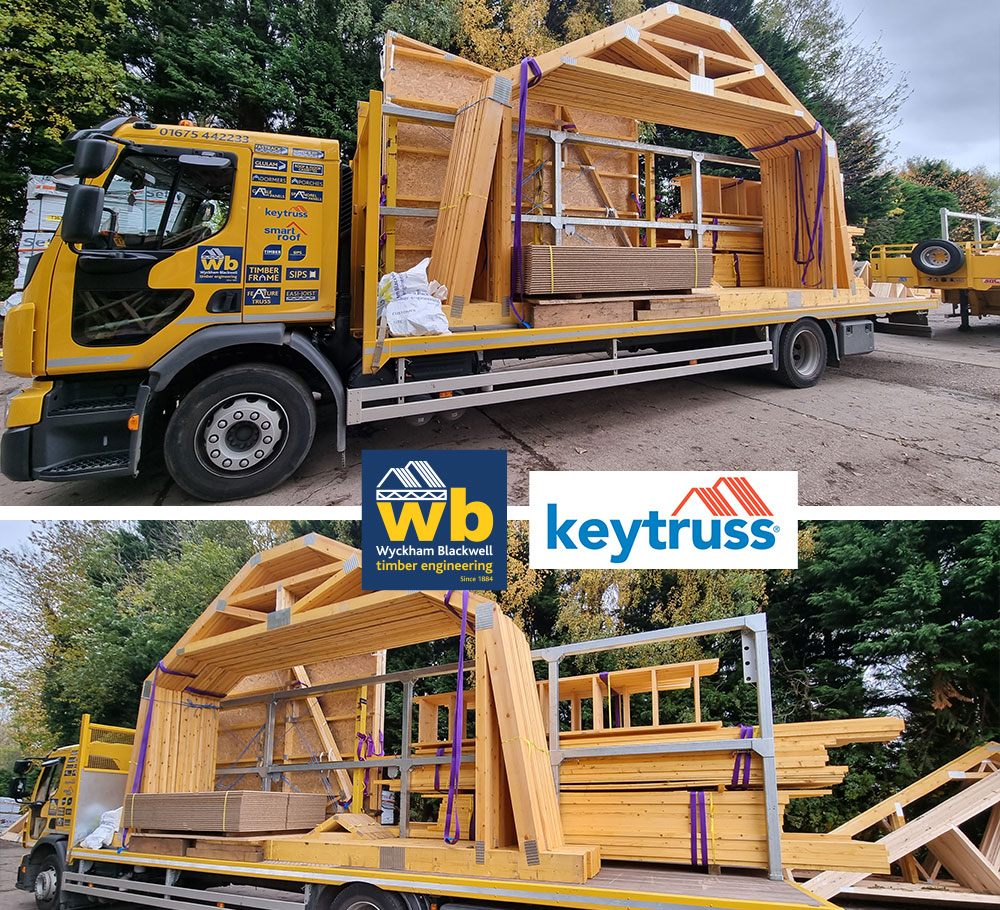 Full load of Gambrel Attic Trusses all delivered 100% On Time in Full this week