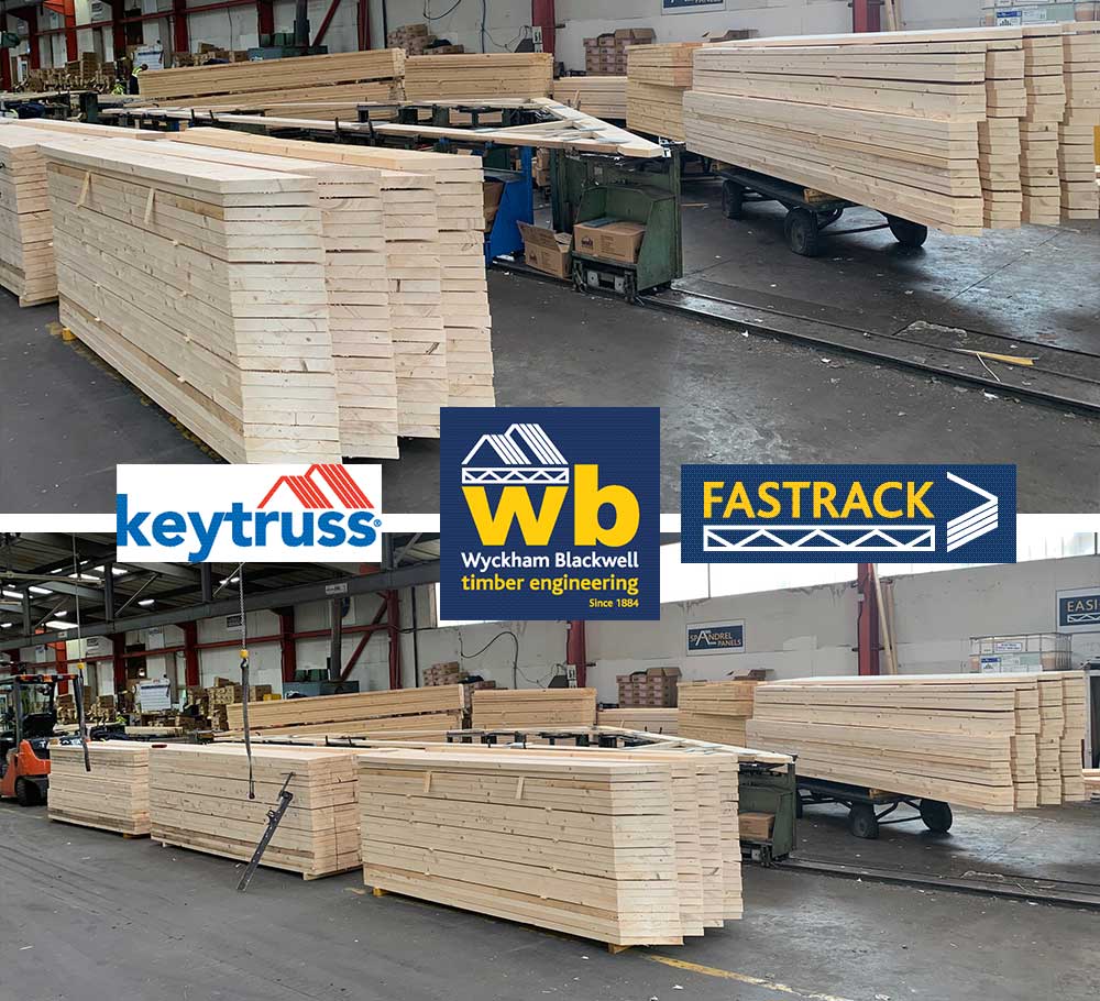 A large Keytruss Attic Order ready on the jigs to be pressed this week and delivered 100% On Time In Full