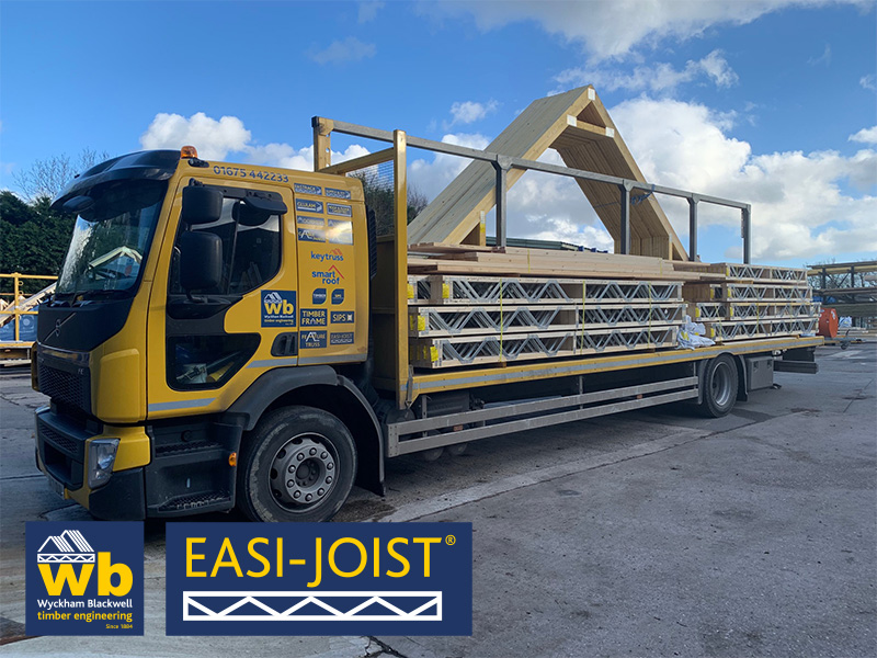 Full mixed load of Easi-Joists, Trusses and Egger Protect 22mm TG4 Decking