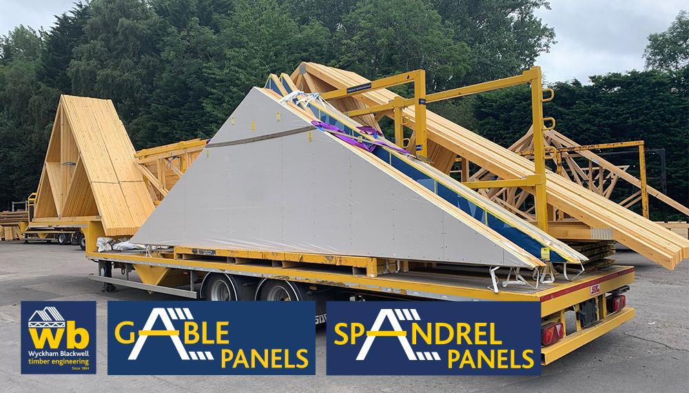 Full load of Trusses and Spandrel Panels all loaded ready for delivery for a new apartment block roof in Birmingham