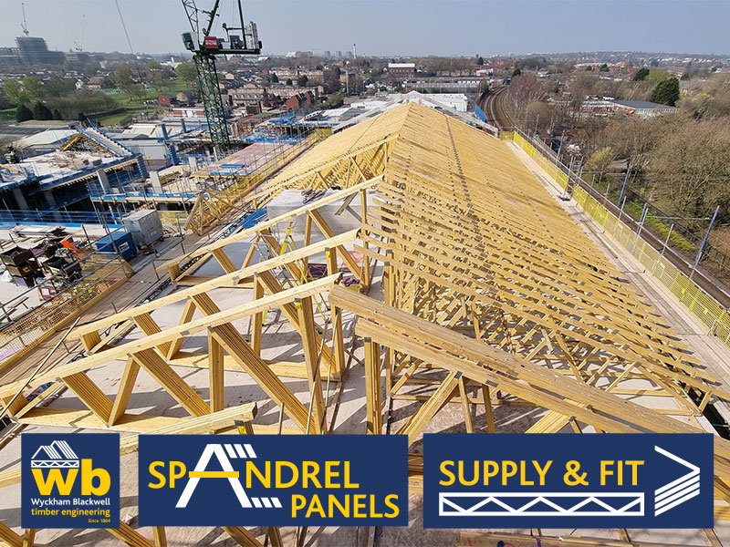 Mono Truss Commercial Roof Supply & Install all 100% On Time and In Full for a Major Apartment Project in Hockley Mills, The Jewellery Quarter Birmingham