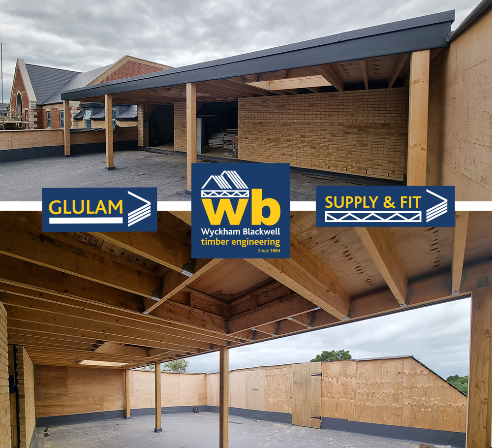 Glulam Post Roof Truss Canopy/Terrace all installed with Stainless Steel Post Bases with concealed Fin Fixings