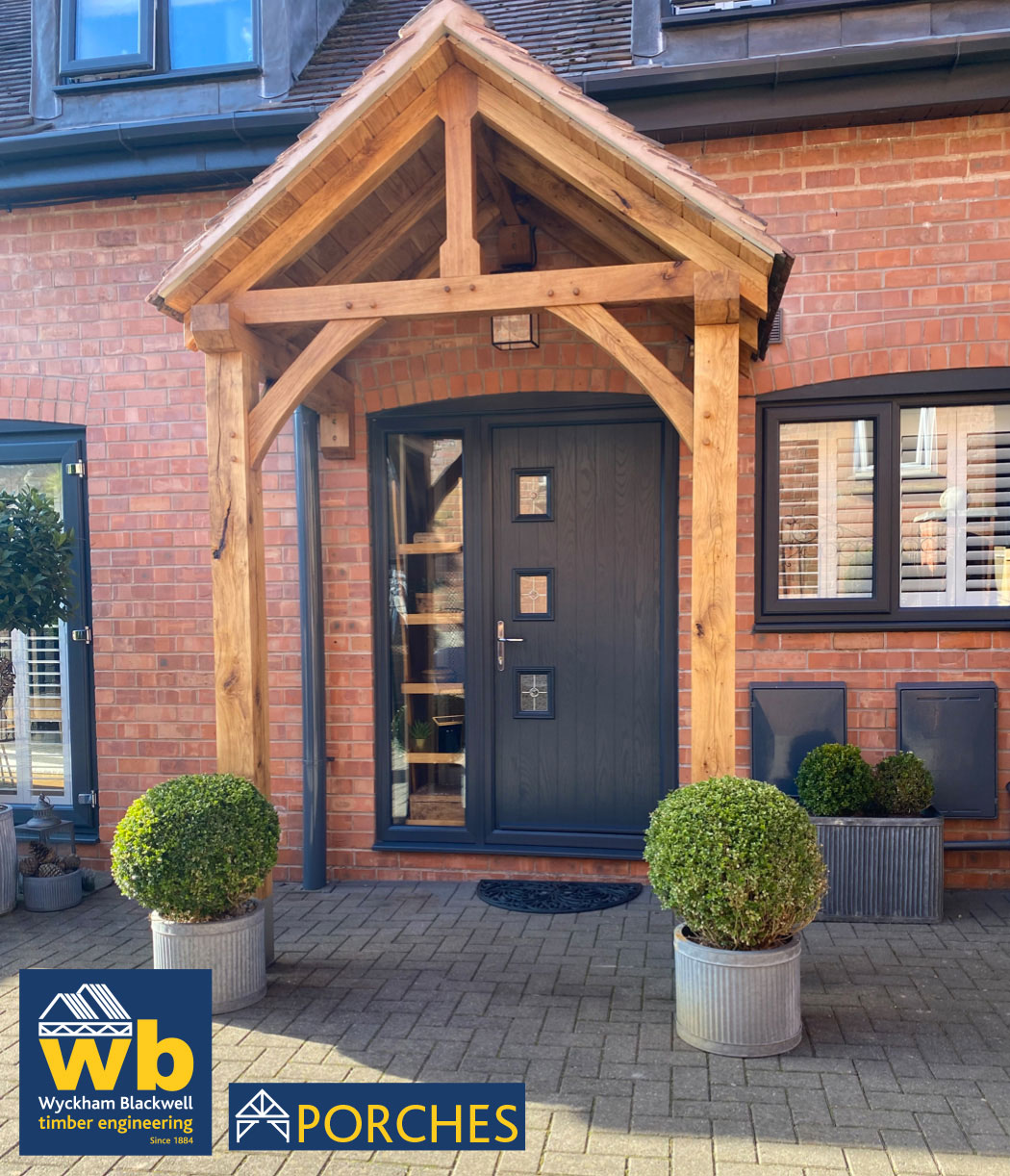 Oak Feature Porch manufactured by Wyckham Blackwell now all installed and looking fabulous!