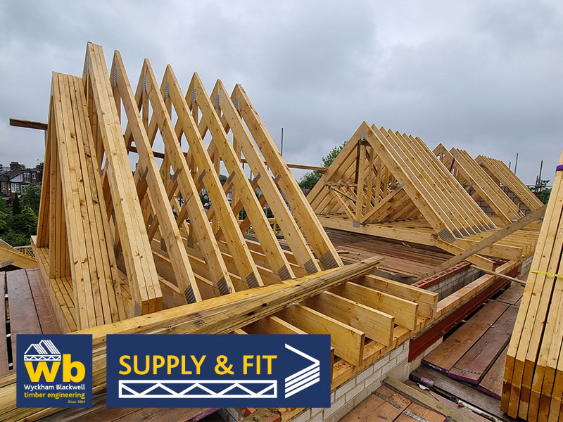 Supply & Fit of Raised Tie Trusses and Integrated Flat Roof for a New 82 Bedroom Care Home in Enfield all 100% On Schedule