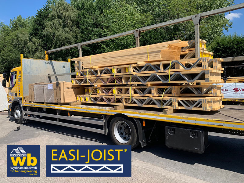 Another full load of Easi-Joist Metal Web Joists and 22mm Protect Flooring being delivered 100% On Time In Full for a new housing site in Coventry