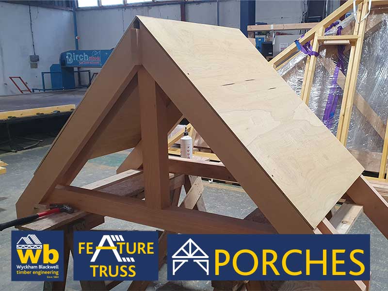 Ten Clear Douglas Fir Prefabricated Porches all Manufactured and Delivered for a New Housing Development this week