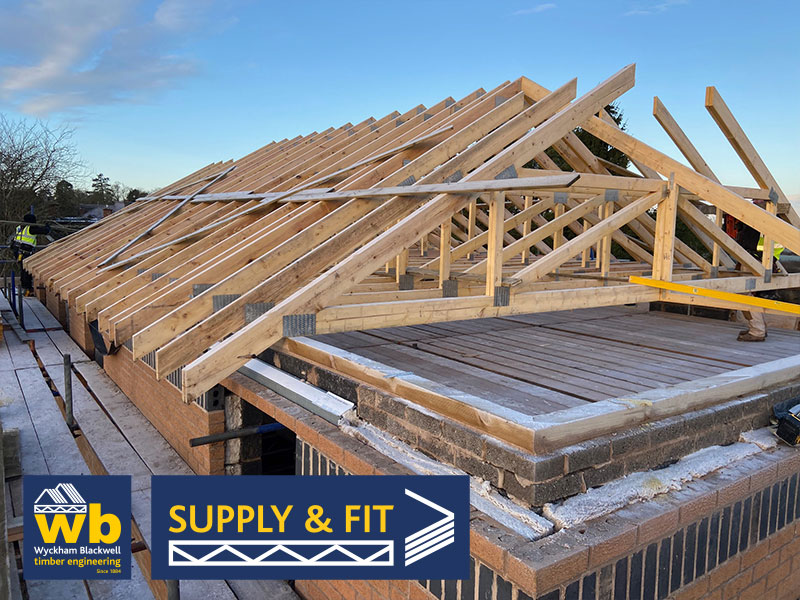 Attic Roof and Plant Room for a hi-specification new property in Balsall Common all designed, manufactured, delivered and installed this week, 100% On Time In Full by Wyckham Blackwell