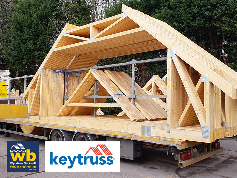 Full load of Top Hat Attic Trusses delivered last week 100% On Time in Full for a new property in Houghton Regis, Bedfordshire