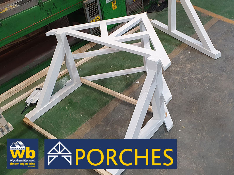 Primed Pre-Assembled Porches in production this week at Wyckham Blackwell
