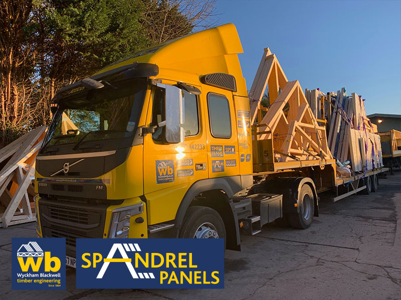 Spandrel Panels and final Roof Trusses for a 70 Bedroom Care Home Roof in Wincanton all delivered 100% On Time In Full