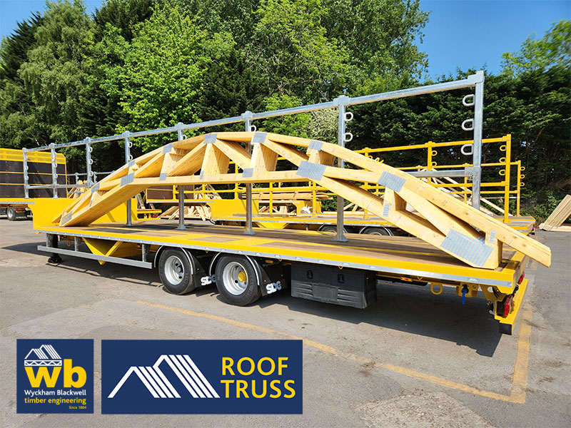 Another Curved Truss Roof being manufactured and delivered this week 100% On Time In Full. This was for a Dutch Barn Conversion in Pebworth and has been designed with a vaulted high ceiling