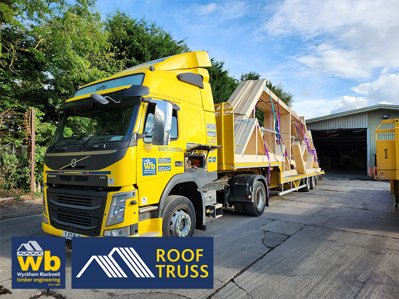 Full load of 13m Attic Trusses being loaded for delivery this week, all pre slung for crane unloading.