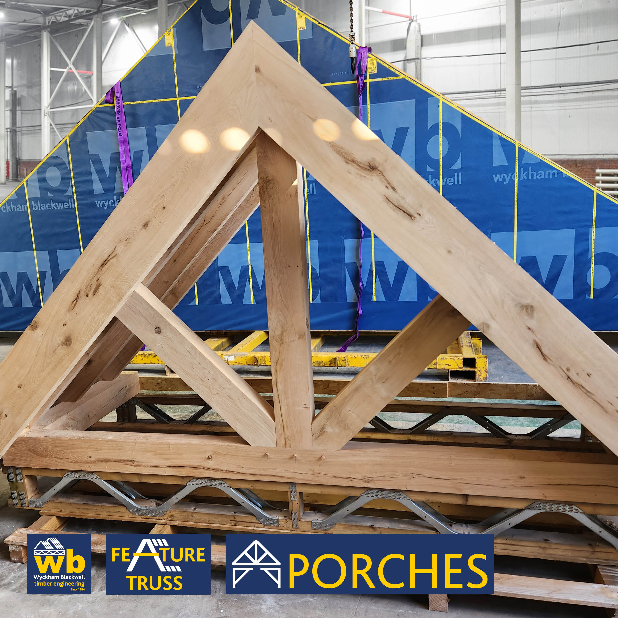 Five Traditional Oak Heavy Duty Porches with 25mm x 125mm PTGV Joint Oak Cladding being handmade this week at Wyckham Blackwell.