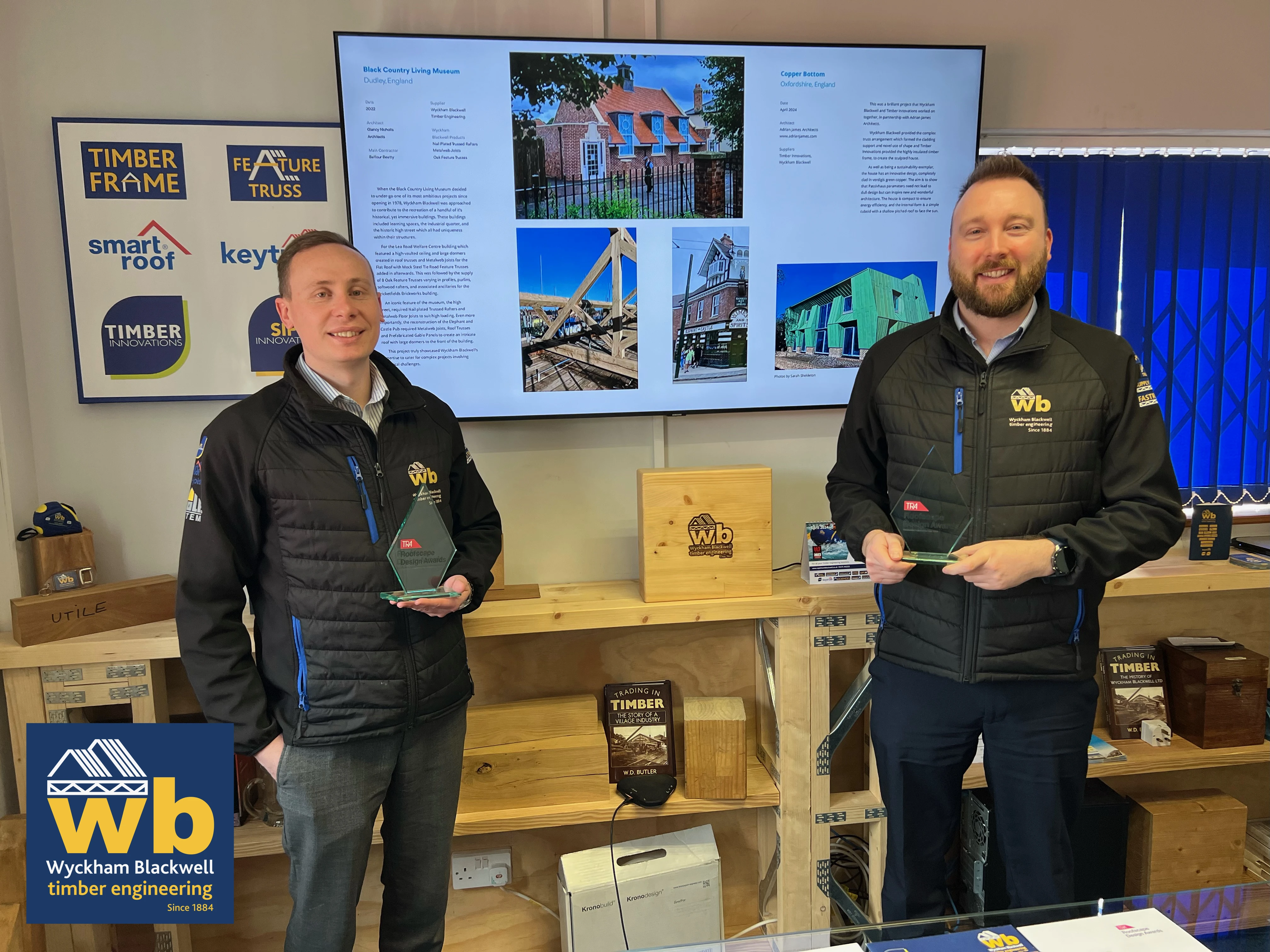 Congratulations to our Wyckham Blackwell team of Joe Dudley, Technical Design Manager, and Phil Morgan, Senior Designer for winning two TRA Roofscape 2024 Design Awards.