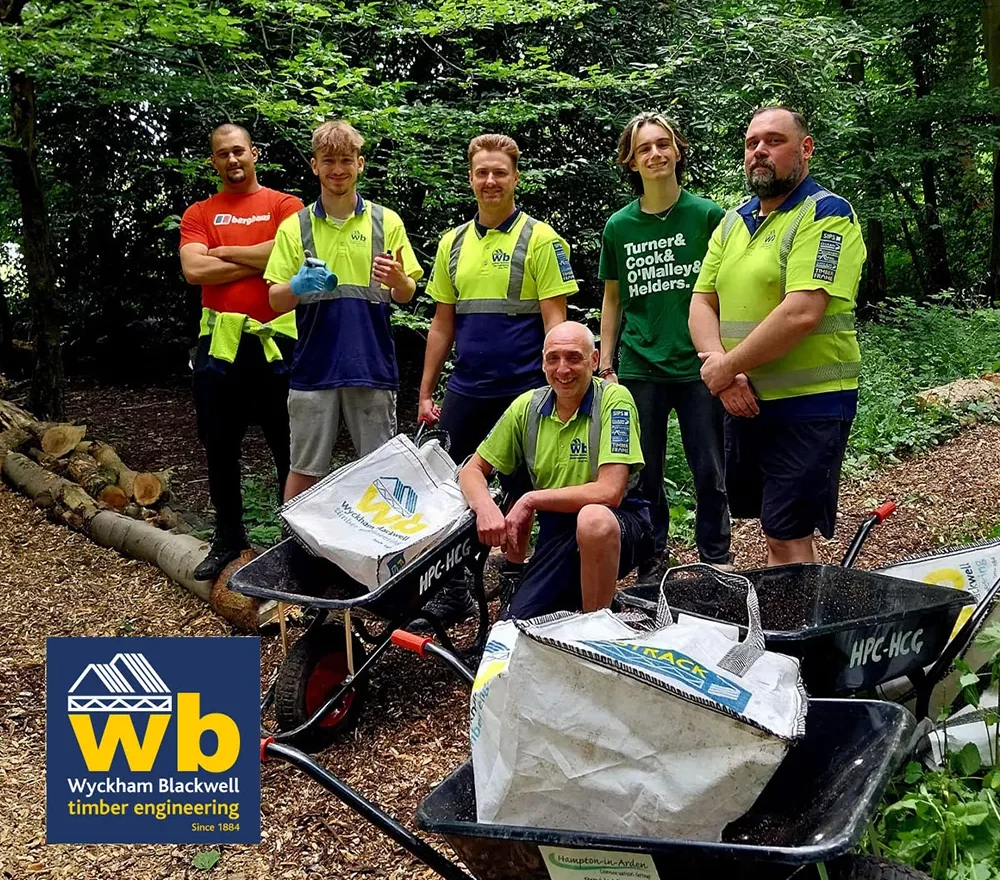 The Wyckham Blackwell team joined a local student last week, to provide valuable assistance again in helping the Hampton Conservation Group, to lay logs and chippings to maintain and protect path areas. The area is prone to being muddy and by helping to make these improvements, it encourages people to stay on the designated path.