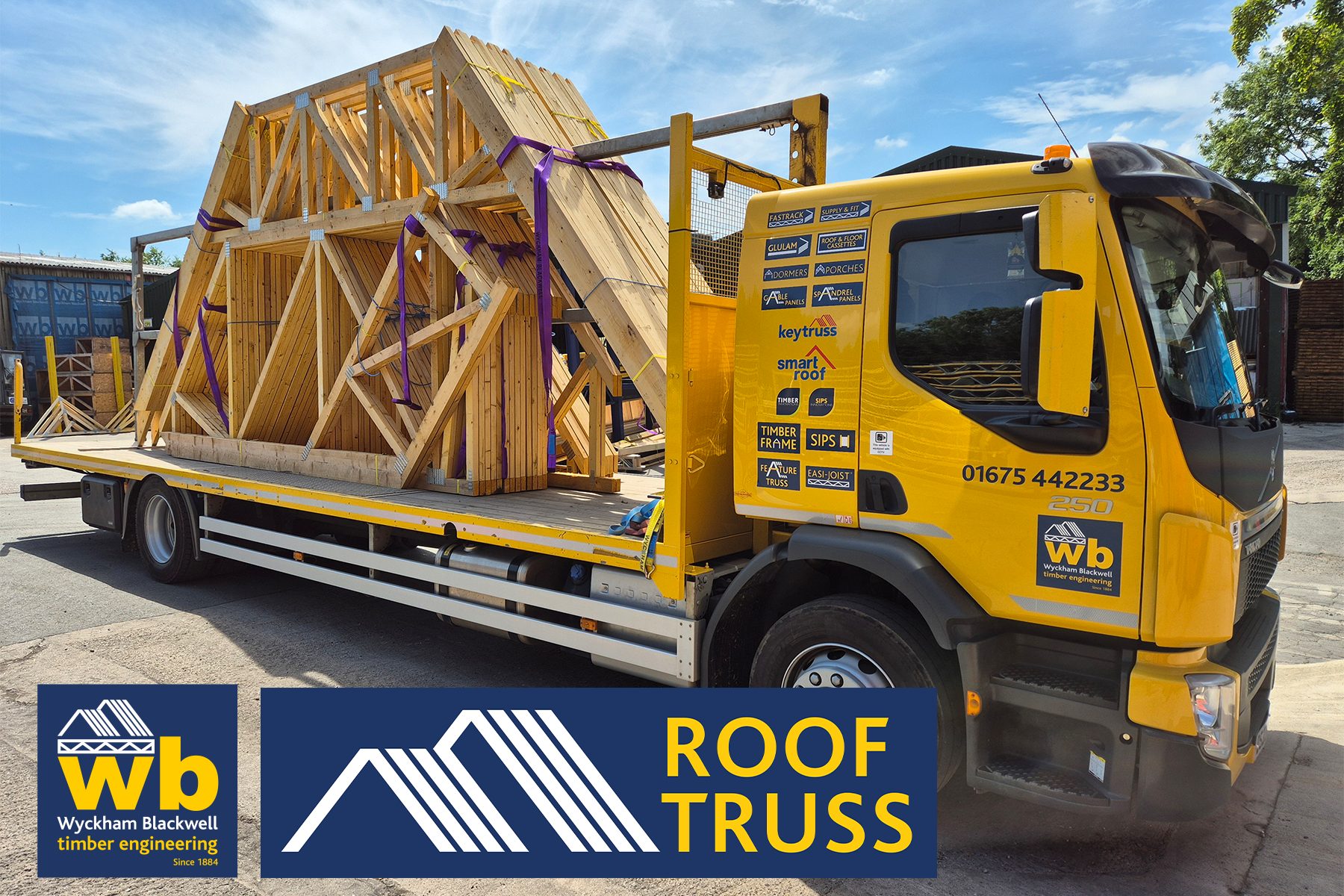 Full load of Raised Tie Top Hat Trusses delivered 100% On Time In Full for a new care home development in Leatherhead.