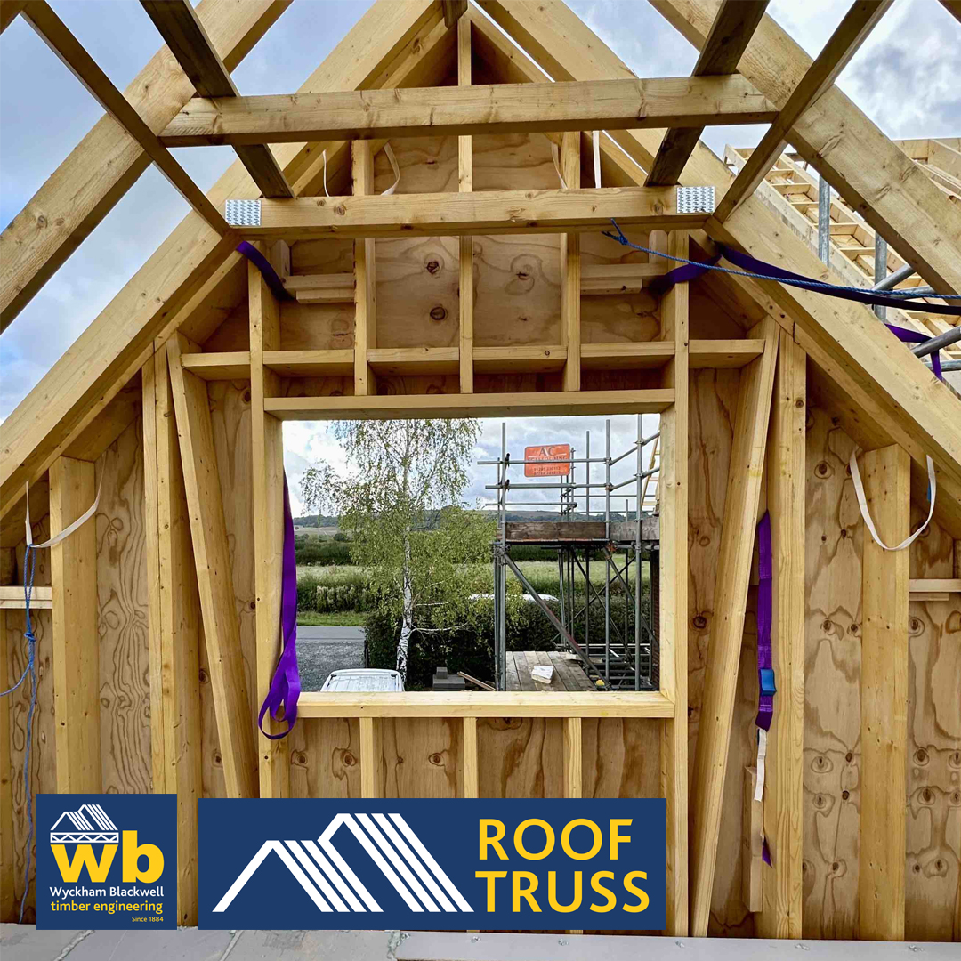 Installation completed in Shipston-on-Stour, including large Attic Trusses with bespoke Gable Panels built to client specification.