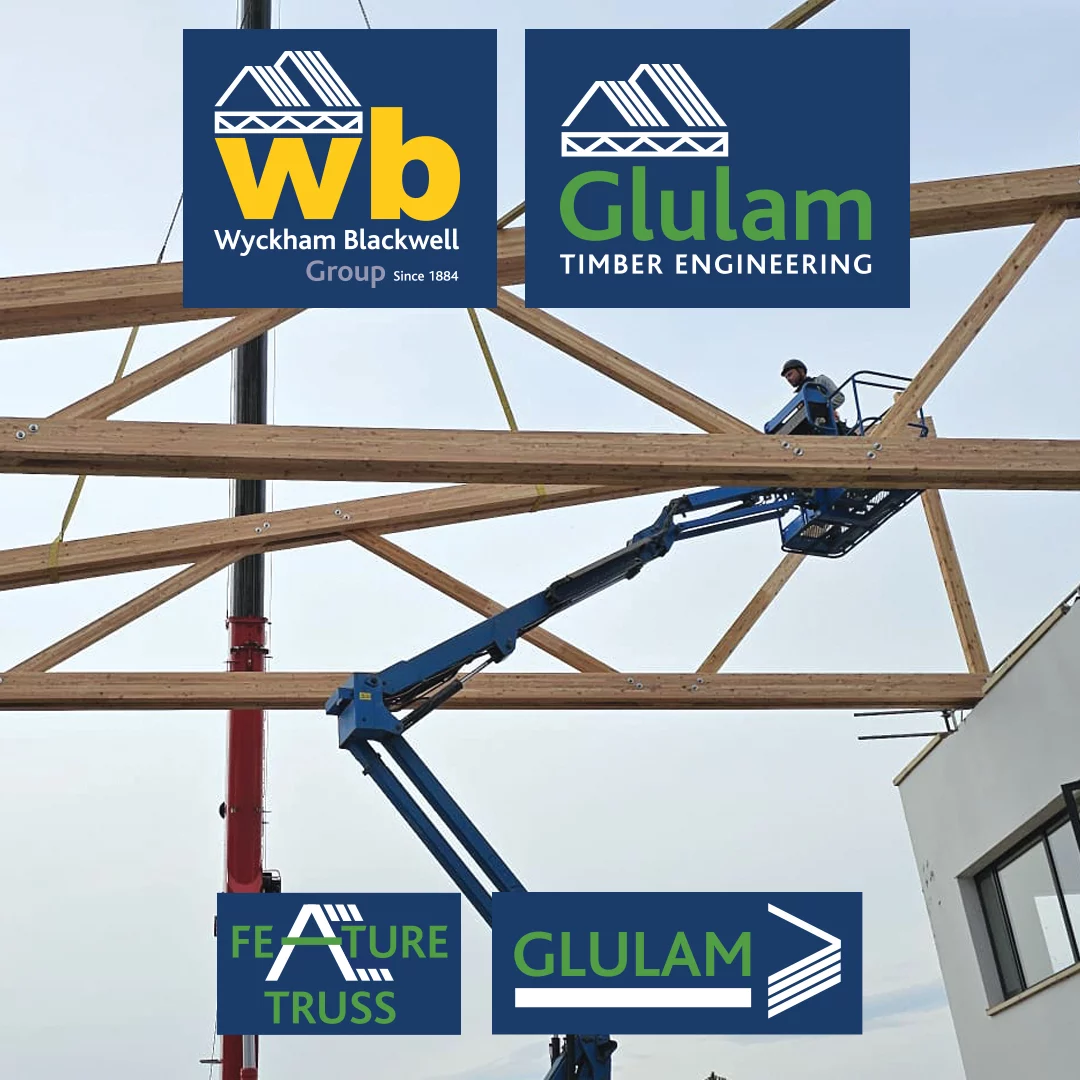 17m Span 160mm x 320mm large section Larch Diminishing Mono Trusses delivered this week to form a decorative hanging garden feature for a Science Park in Abingdon.