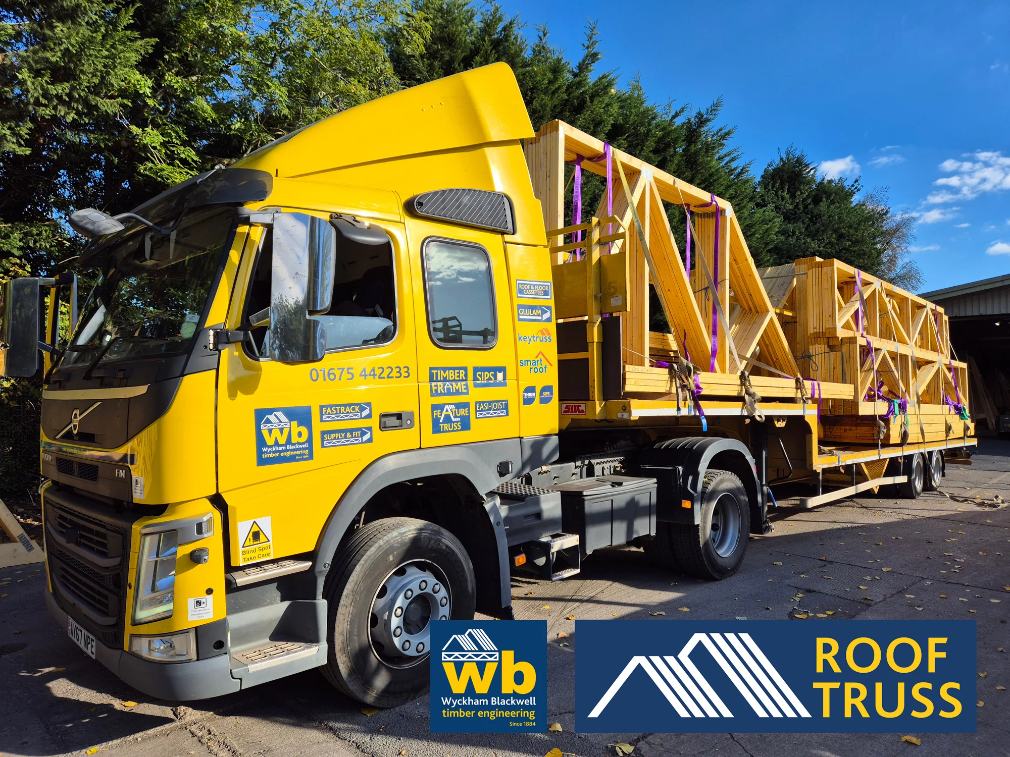 Another successful 100% On Time in Full delivery this week from Wyckham Blackwell of Cantilever Girder Box Trusses for a new Care Home in Codsall, Staffordshire.