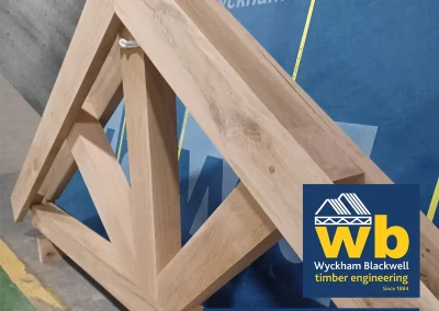 Timber porch in warehouse