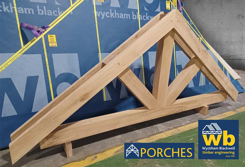 Bespoke Oak Porches being manufactured this week at Wyckham Blackwell.