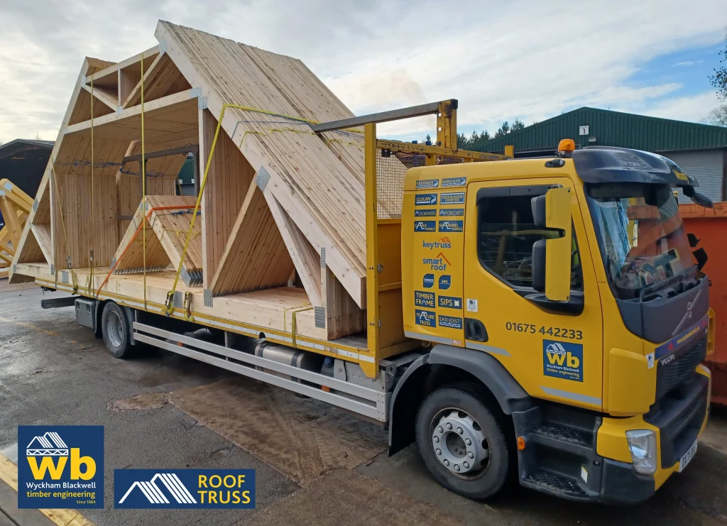 A Roof Truss on a artic lorry