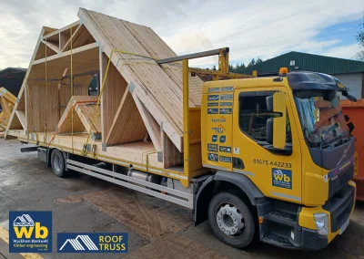 A Roof Truss on a artic lorry