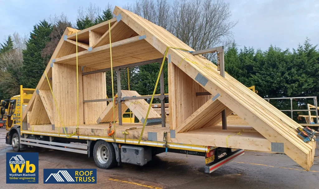 A Roof Truss on a artic lorry