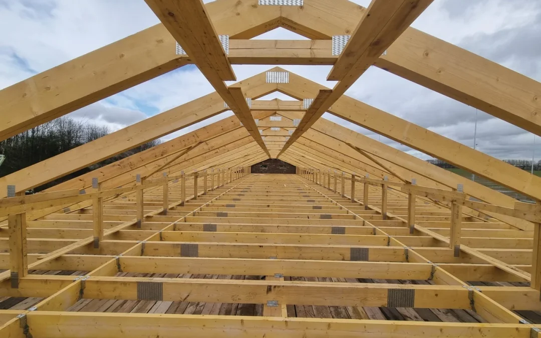 Central view of roof truss