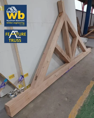 A Feature Truss up against a wall.