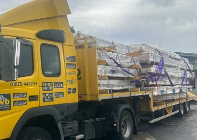 Wyckham Blackwell flatbed lorry with Easi Joists loaded on the back